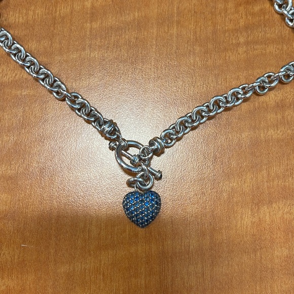 Kay Jewelers Jewelry Kays Necklace Blue Sapphire Heart Shaped
